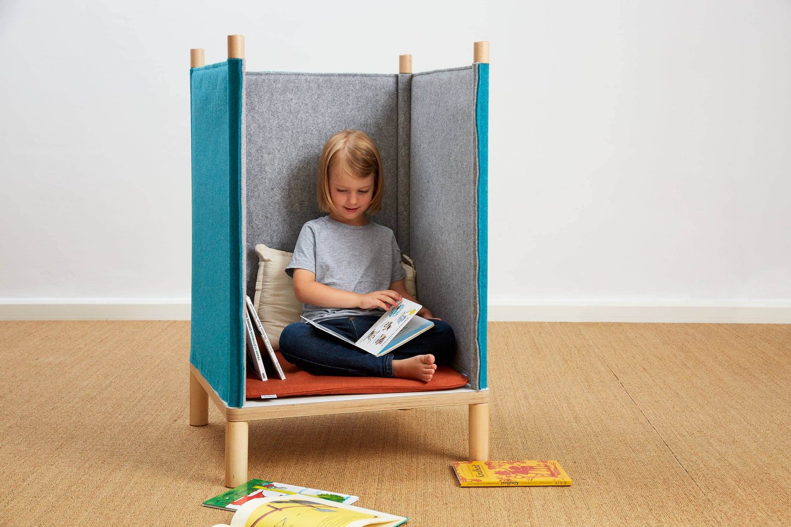 Krēsls ar atzveltni SILA | Oranžs ar pelēku