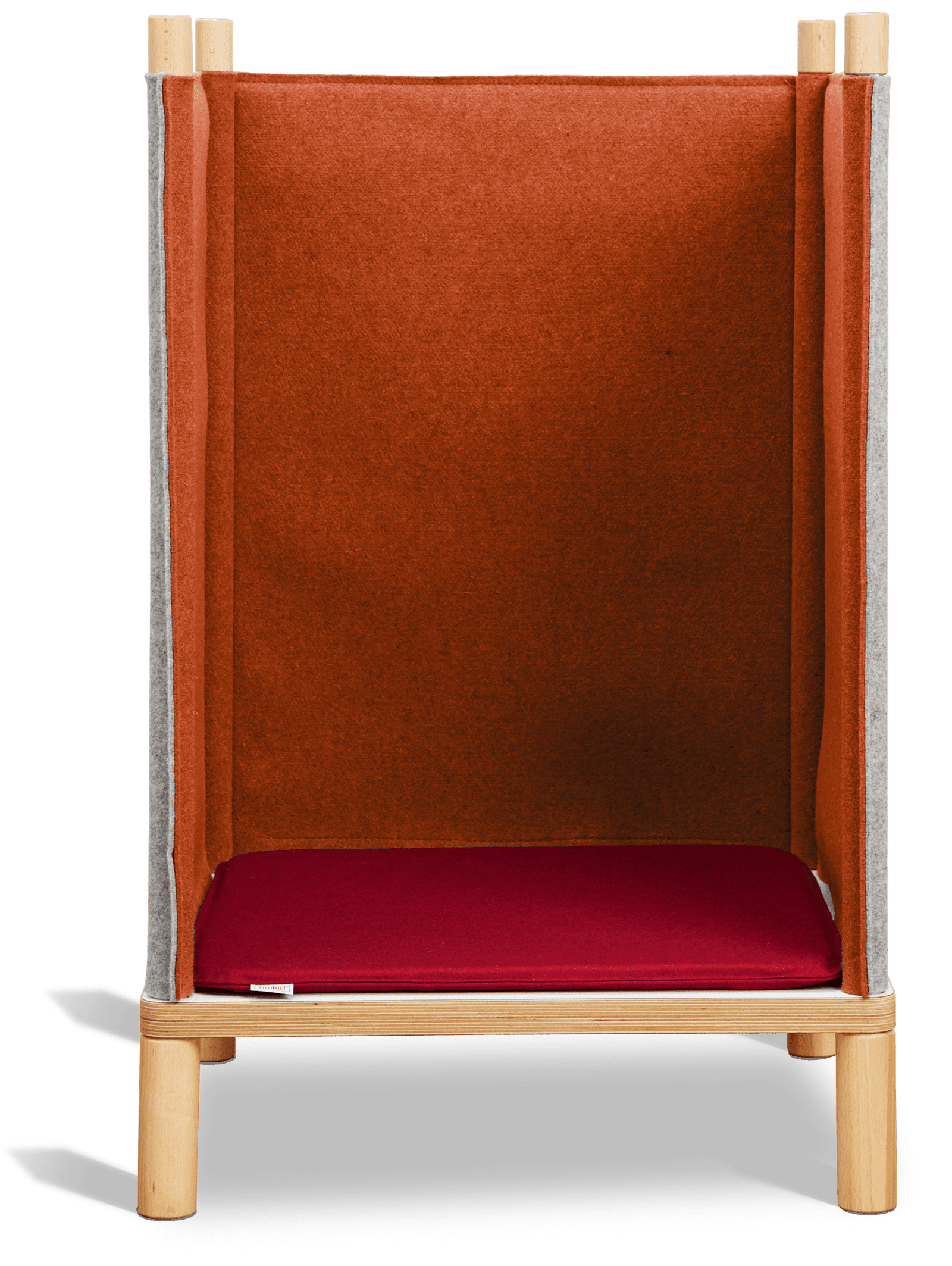 Krēsls ar atzveltni SILA | Oranžs ar pelēku - Image 3